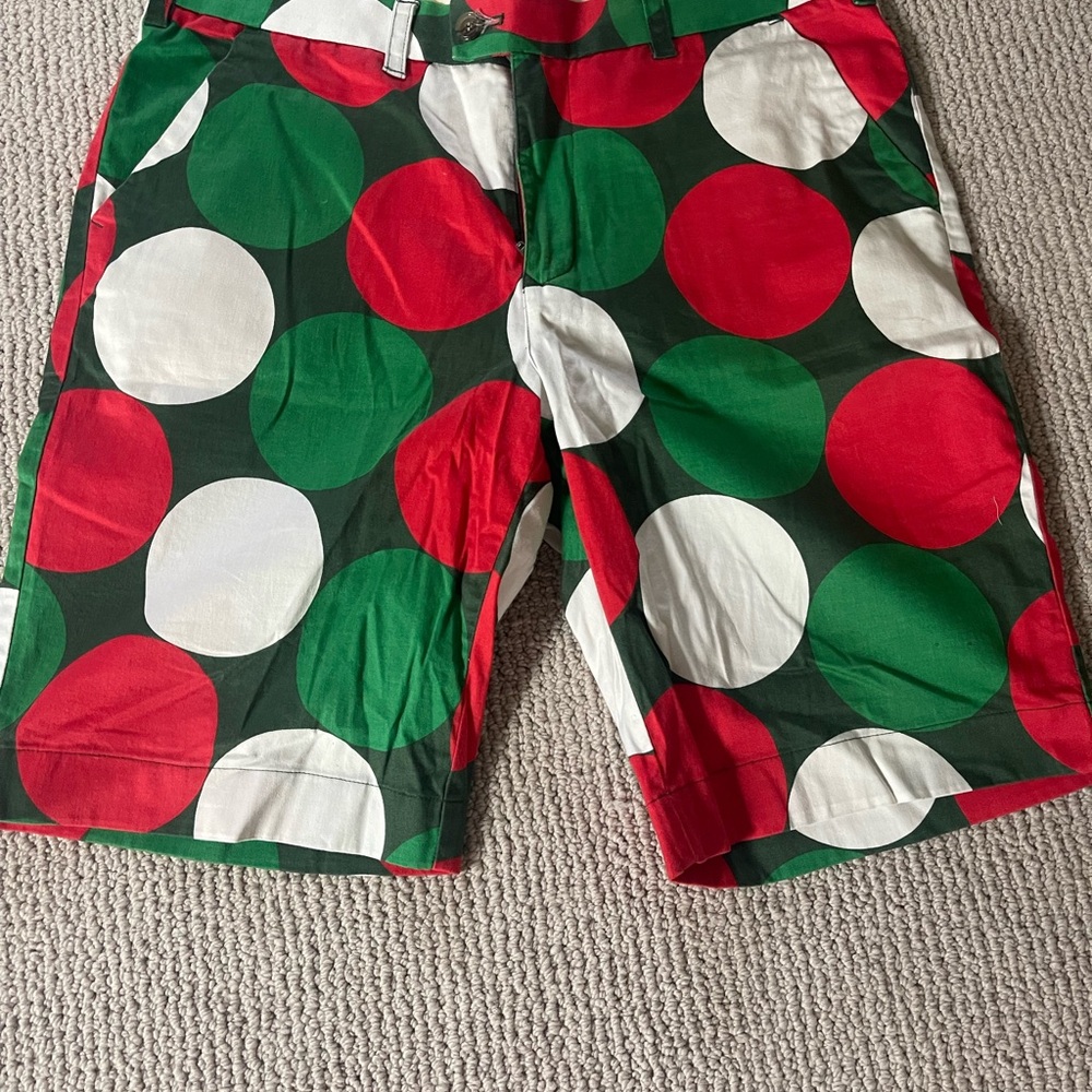 Loudmouth Red, Green, and White Polka Dot Shorts